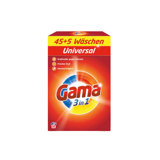 Gama Vollwaschmittel Pulver - Universal ( 3 kg )